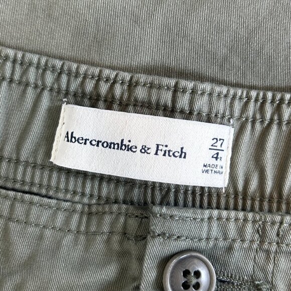 ABERCROMBIE & FITCH Women's Cargo Pants iSize 27/4 in Muted Basil - Picture 5 of 5